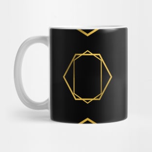 Geometric hexagon shape gold (black) Mug